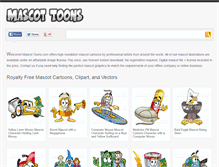 Tablet Screenshot of mascottoons.com